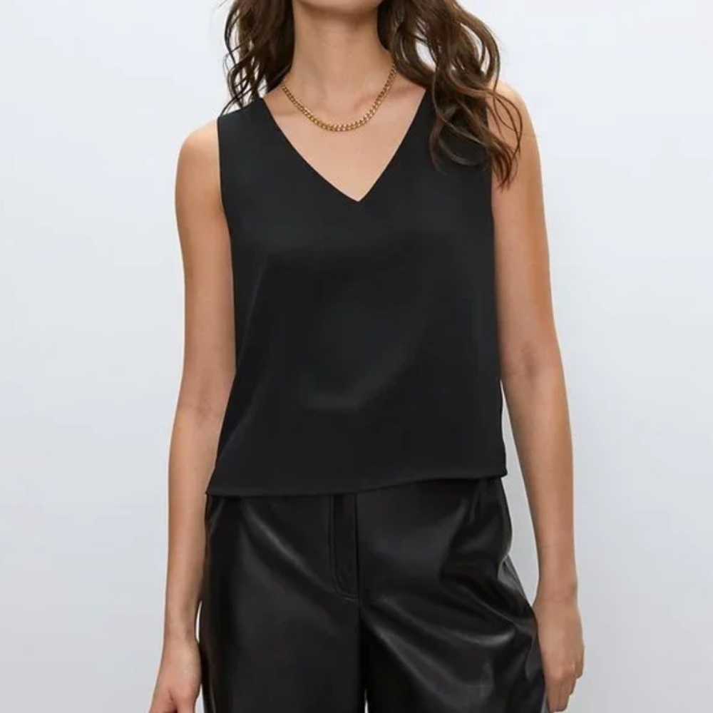 Aritizia Babaton - Murphy Sleeveless Cropped Crepe Blouse